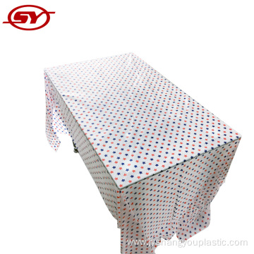 disposable PEVA stars custom party table cover